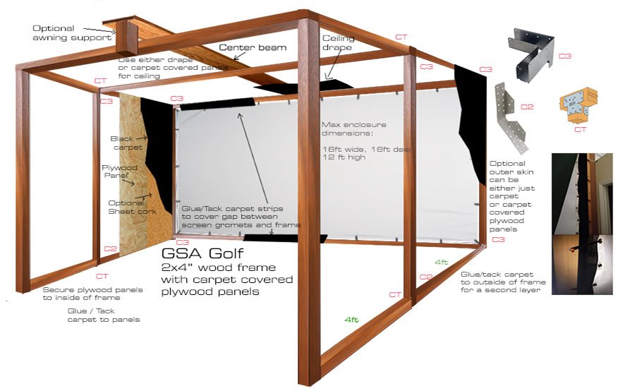 Gsa Golf Cage Enclosures