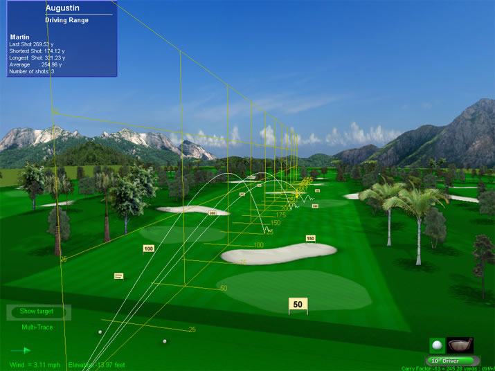 golf driving range simulator