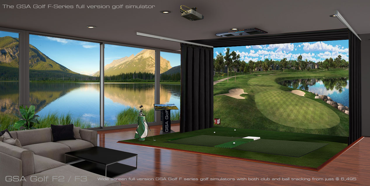 golf simulators simulator enclosures gsa ceiling screen panels enclosure indoor studio advice rooms acoustic foam wide requirements advanced drape impact